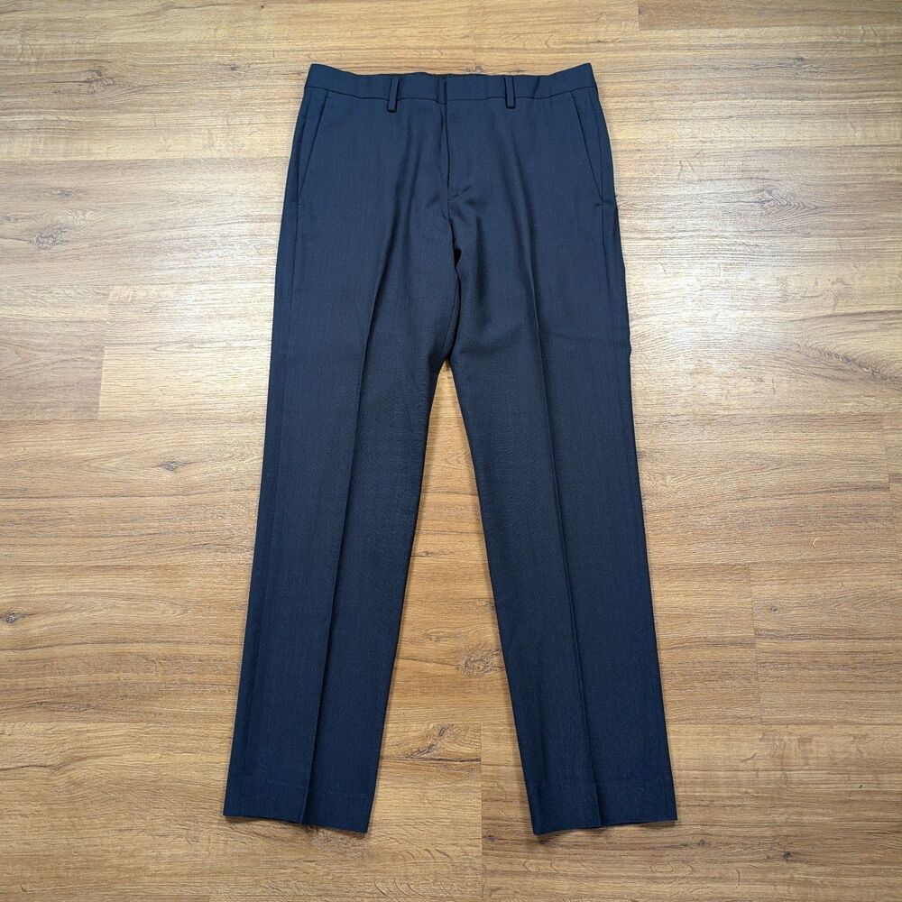 J Crew Ludlow Traveler Pants Mens Size 31x32(30) Navy Blue Tollegno 1900 Wool